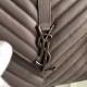 Replica Saint Laurent Medium Monogram College Bag in Grey Goatskin