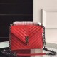 Replica Saint Laurent Medium Monogram College Bag in Red Goatskin