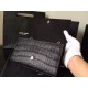 Replica Saint Laurent Medium Satchel Bag In Black Crocodile Calfskin