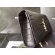 Replica Saint Laurent Medium Satchel Bag In Black Crocodile Calfskin