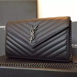 Fake Saint Laurent So Black Chain Wallet In Calfskin Replica