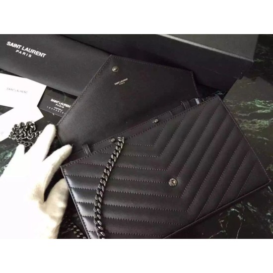 Fake Saint Laurent So Black Chain Wallet In Calfskin Replica