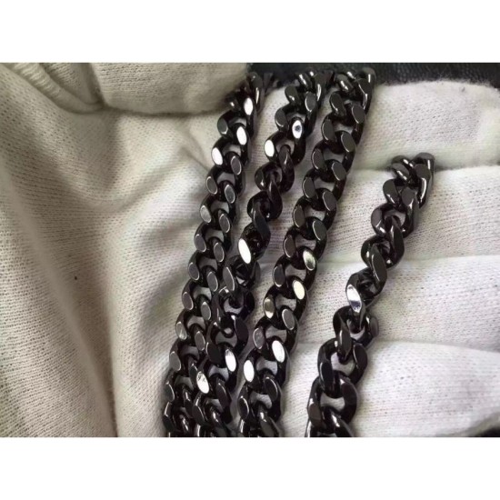Replica Saint Laurent So Black Chain Wallet In Grained Leather