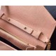 Replica Saint Laurent Chain Wallet In Beige Grain Leather