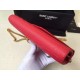 Replica Saint Laurent Chain Wallet In Red Grain Leather
