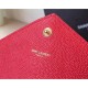 Replica Saint Laurent Chain Wallet In Red Grain Leather
