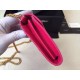 Replica Saint Laurent Chain Wallet In Rose Red Grain Leather