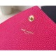 Replica Saint Laurent Chain Wallet In Rose Red Grain Leather