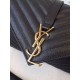 Replica Saint Laurent Large Satchel Bag In Black Grained Leather
