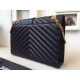 Replica Saint Laurent Large Satchel Bag In Black Leather