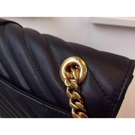 Replica Saint Laurent Large Satchel Bag In Black Leather