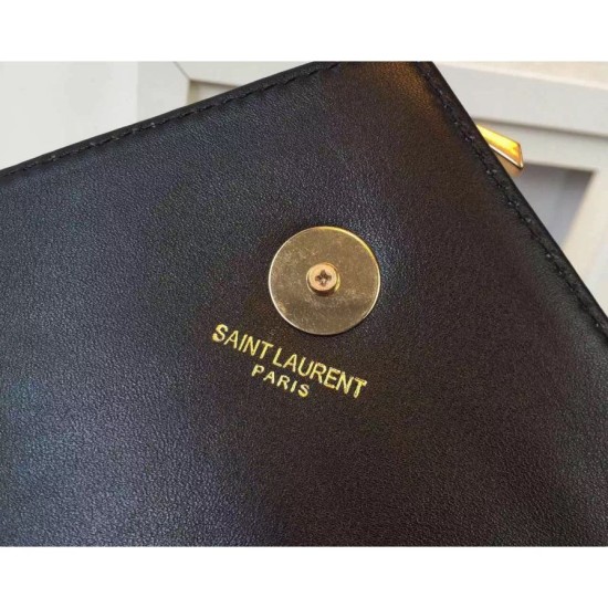 Replica Saint Laurent Large Satchel Bag In Black Leather