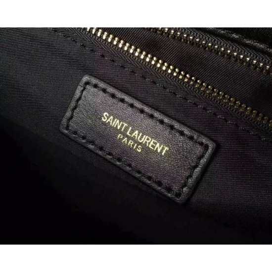 Replica Saint Laurent Large Satchel Bag In Black Leather