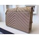 Replica Saint Laurent Large Satchel Bag In Khaki Grained Leather