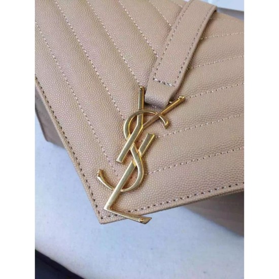 Replica Saint Laurent Large Satchel Bag In Khaki Grained Leather