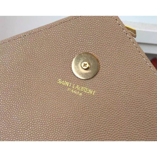 Replica Saint Laurent Large Satchel Bag In Khaki Grained Leather