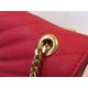 Replica Saint Laurent Large Satchel Bag In Red Grained Leather