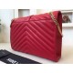 Replica Saint Laurent Large Satchel Bag In Red Leather