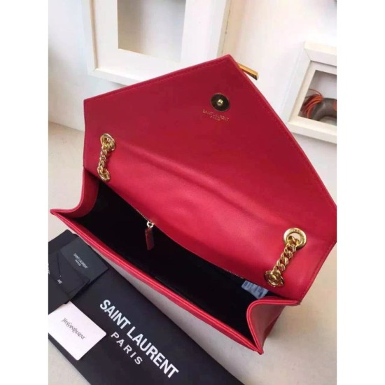 Replica Saint Laurent Large Satchel Bag In Red Leather