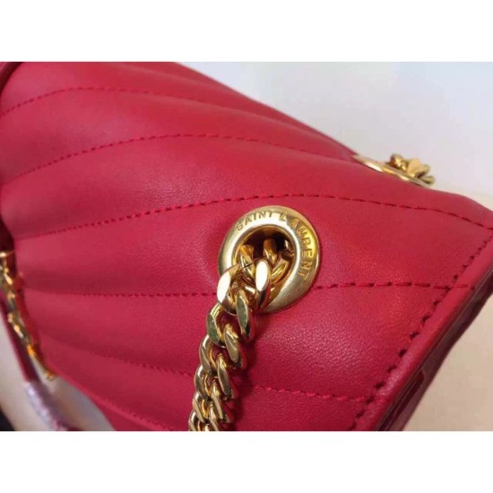 Replica Saint Laurent Large Satchel Bag In Red Leather