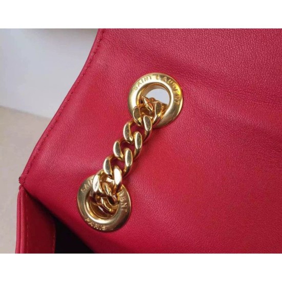 Replica Saint Laurent Large Satchel Bag In Red Leather
