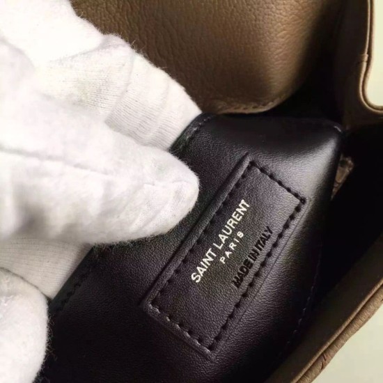 Replica Saint Laurent Medium Monogram College Bag in Havane Goatskin