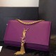 Replica Saint Laurent Medium Monogramme Tassel Purple Bag