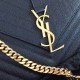 Replica Saint Laurent Medium Satchel Bag In Black Grained Leather