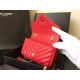 Fake Saint Laurent Red Baby Monogram Chain Bag Replica