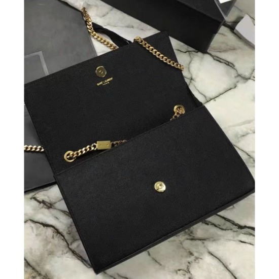 Replica Saint Lauren Classic Medium KATE Monogram Satchel Black