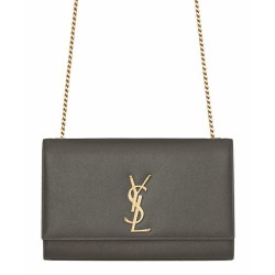 Replica Saint Lauren Classic Medium KATE Monogram Satchel Dark Gray