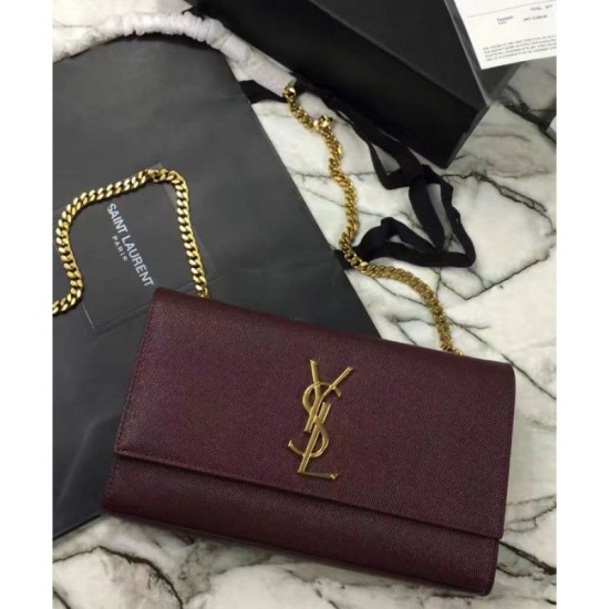 Replica Saint Lauren Classic Medium KATE Monogram Satchel Mauve