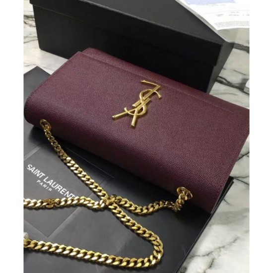 Replica Saint Lauren Classic Medium KATE Monogram Satchel Mauve