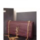 Fake Saint Lauren Crocodile Small Monogram Chain Bag Mauve Replica