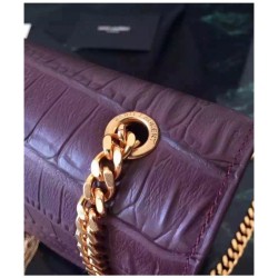 Replica Saint Lauren Crocodile Small Monogram Chain Bag Mauve Fake Saint Lauren Crocodile Small Monogram Chain Bag Mauve Replica