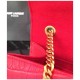 Replica Saint Lauren Crocodile Small Monogram Chain Bag Red