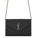 Fake Saint Lauren Monogram Chain Wallet Black Replica
