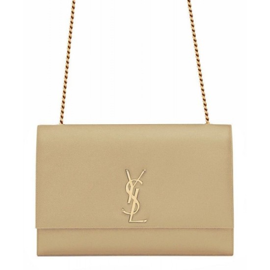 Fake YSL Classic Large KATE Monogram Saint Lauren Satchel Apricot Replica