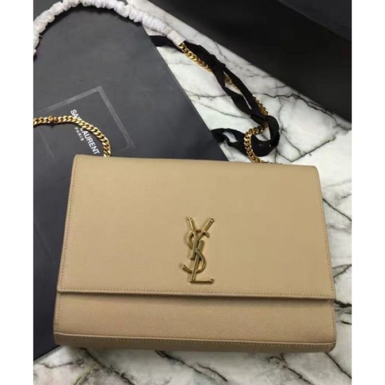 Fake YSL Classic Large KATE Monogram Saint Lauren Satchel Apricot Replica