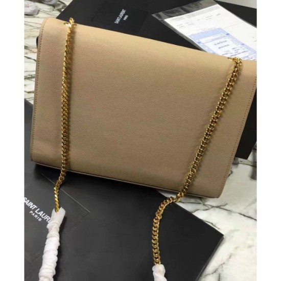 Fake YSL Classic Large KATE Monogram Saint Lauren Satchel Apricot Replica