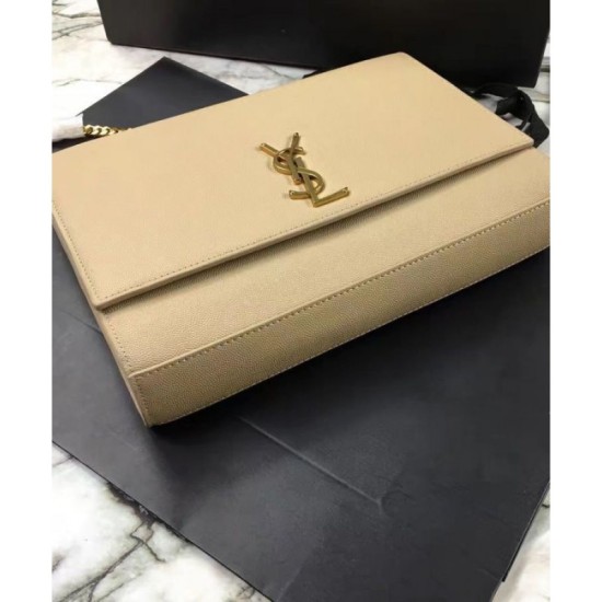 Fake YSL Classic Large KATE Monogram Saint Lauren Satchel Apricot Replica