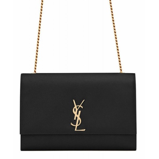 Fake YSL Classic Large KATE Monogram Saint Lauren Satchel Black Replica