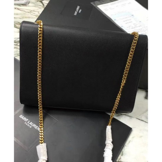 Fake YSL Classic Large KATE Monogram Saint Lauren Satchel Black Replica