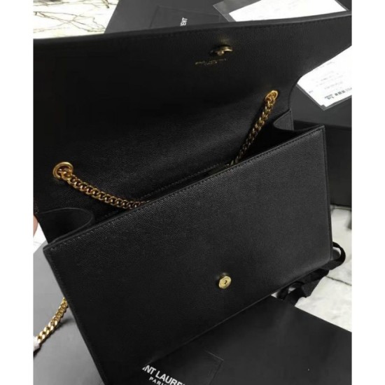 Fake YSL Classic Large KATE Monogram Saint Lauren Satchel Black Replica