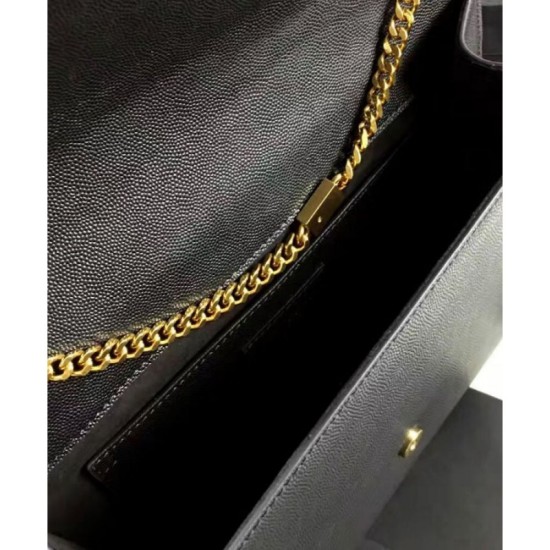 Fake YSL Classic Large KATE Monogram Saint Lauren Satchel Black Replica