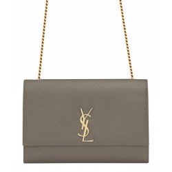 Replica YSL Classic Large KATE Monogram Saint Lauren Satchel Gray