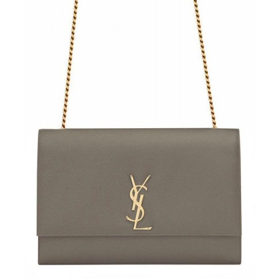 Replica YSL Classic Large KATE Monogram Saint Lauren Satchel Gray