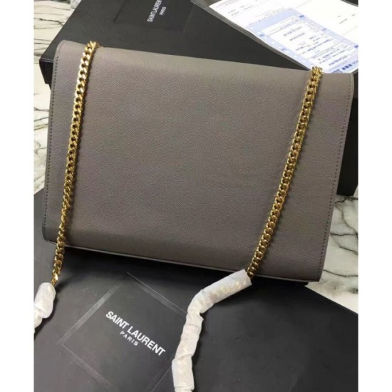 Replica YSL Classic Large KATE Monogram Saint Lauren Satchel Gray