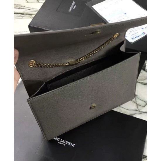 Replica YSL Classic Large KATE Monogram Saint Lauren Satchel Gray