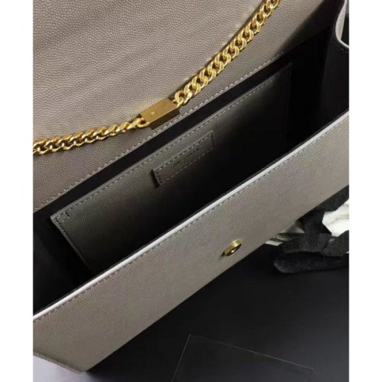 Replica YSL Classic Large KATE Monogram Saint Lauren Satchel Gray
